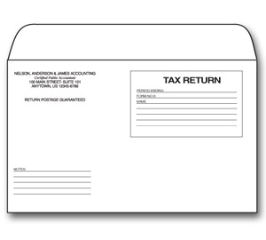 Image for item #07-631: 9x12  OS Personalized Tax Return Env. 100/pk