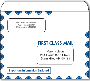 Image for item #07-735: MultiTax Envelope: 1st Class LANDSCAPE Peel & Seal - Item: #07-735