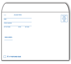 Image for item #08-400: 6X9 GENERIC IRS/State ENVELOPE  (50/pack) - Item: #08-400