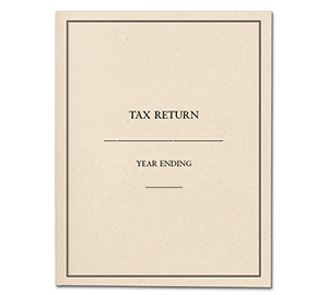 Image for item #10-200: Top Tab - RECYCLED Tax Return Folder - Spice - Item: #10-200