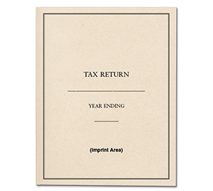 Image for item #10-201: Top Tab - RECYCLED Tax Return Folder - Spice Imprinted - Item: #10-201