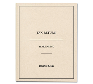 Image for item #10-201: Top Tab - RECYCLED Tax Return Folder - Spice Imprinted