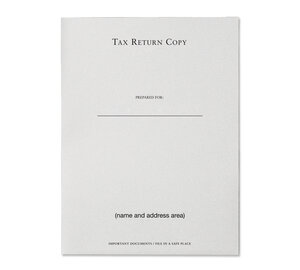 Image for item #10-501: Quality Tax Return Copy Folder (imprtd) - Pepper - Item: #10-501