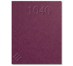 Image for item #10-600: 1040 Burgundy Embossed Pocket Folder - Item: #10-600