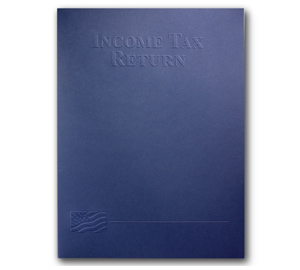 Image for item #10-700: Tax Return Emboss Pkt Folder- Navy Blue