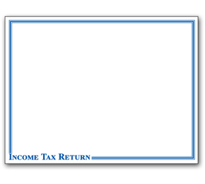 Image for item #10-711: Imprinted Tax Return Envelope Navy - Item: #10-711