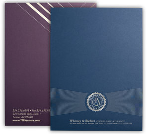 Image for item #10-902: PREMIUM Felt Pocket Folder - FOIL - Item: #10-902