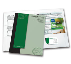 Image for item #10-911: Custom Re-enforced Edge Personalized Pocket Folders - Item: #10-911