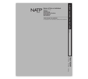 Image for item #11-331: Tax Return Folders - Light Gray with Pocket - Personalized - Item: #11-331