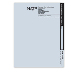 Image for item #11-351: Tax Return Folders - Soft Blue - Personalized - Item: #11-351