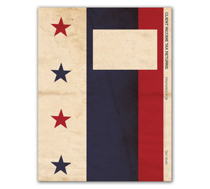 Image for item #11-370: Tax Return Top Tab Folder - Stars and Stripes with Pocket