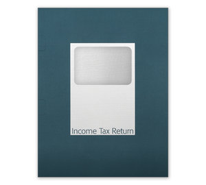 Image for item #11-380: Tax Return Folders – Steel Blue with Window