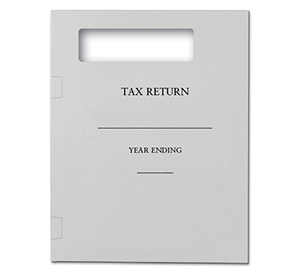 Image for item #12-150: Side Tab Tax Rtrn OFFICIAL Wndw Folder - Gray