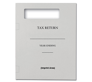 Image for item #12-151: Side Tab Tax Rtrn OFFICIAL Wndw Folder - Gray
