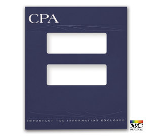 Image for item #12-310a: TotalTax Folder: CPA Embossed and Foil Center Cut Top Tab - Navy - Item: #12-310a