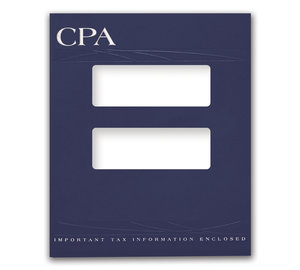 Image for item #12-310a: TotalTax Folder: CPA Embossed and Foil Center Cut Hidden Staple Tab - Navy
