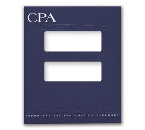 Image for item #12-310a: TotalTax Folder: CPA Embossed and Foil Center Cut Hidden Staple Tab - Navy - Item: #12-310a