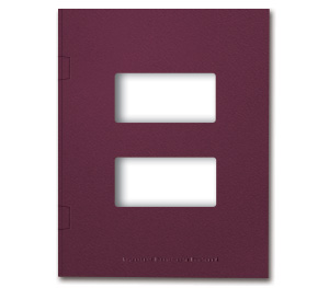 Image for item #12-425: InTax Folder: Side Tab center cut - DEEP BURGUNDY - Item: #12-425