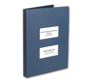 Image for item #12-490: InTax 1" Expansion Folder: Center Cut - NAVY - Item: #12-490