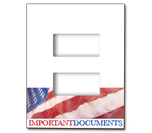 Image for item #12-492: InTax Folder: Top Tab Center Cut - C1S Stars & Stripes - Item: #12-492