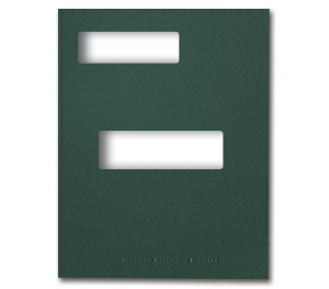 Image for item #12-654: TotalTax Folder: Hidden Staple Tab Return Cut - FOREST GREEN - Item: #12-654