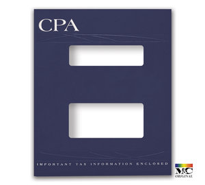 Image for item #12-750a: MultiTax Folder: CPA Embossed and Foil Center Cut Top Tab - Navy - Item: #12-750a