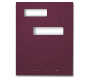 Image for item #12-775: MultiTax Folder: Side Tab Return Cut - BURGUNDY