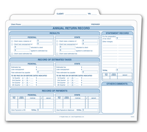 Image for item #13-510: Annual Client File Folder - Pkg 25 - Item: #13-510