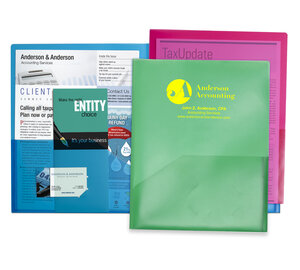 Image for item #14-201: Twin Pocket Poly Folder - Imprinted - Item: #14-201