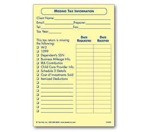 Image for item #16-620: Missing Information POST-ITs  4x6 - Item: #16-620