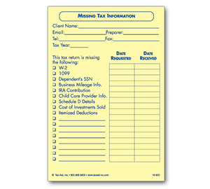 Image for item #16-620: Missing Information POST-ITs  4x6