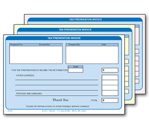 Image for item #20-000: 3-Part Tax Preparation Invoice