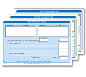 Image for item #20-000: 3-Part Tax Preparation Invoice - Item: #20-000