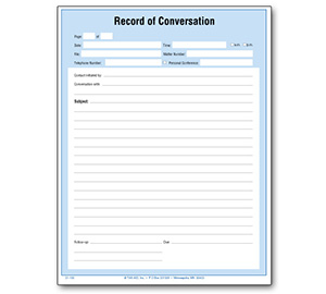 Image for item #21-100: Record of Conversation