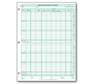 Image for item #23-100: Employee Payroll Record 25 Pack