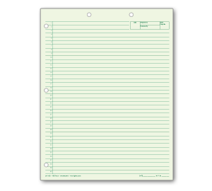 Image for item #24-110G: Letter Size Green Writing Pad