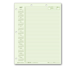 Image for item #24-110GC: Letter Size Green 2027 Calendar Writing Pad