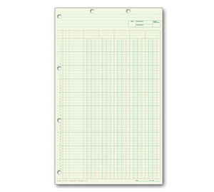 Image for item #24-145G: Legal Size 5-Column Workpaper – Green - Item: #24-145G