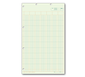 Image for item #24-147GND: Legal Size 7-Column Workpaper – Green (No Description Column)