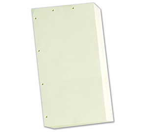 Image for item #24-14BLG: Legal Size Green Blank Punched Paper - Item: #24-14BLG