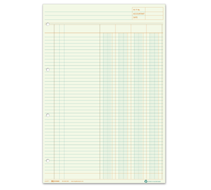 Image for item #24-WP71x: Oversized 4-Column Workpaper Pad – Green - Item: #24-WP71x