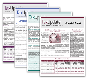 Image for item #33-001: Tax Update Newsletter-SUBSCRIPTION - imprinted - Item: #33-001