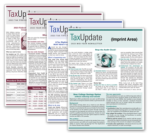 Image for item #33-001: Tax Update Newsletter-SUBSCRIPTION - imprinted - Item: #33-001