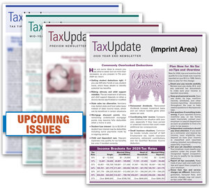 Image for item #33-001: Tax Update Newsletter-SUBSCRIPTION - imprinted