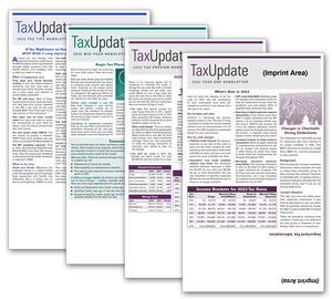 Image for item #33-101: SELF-Mailer Tax Update Newsletter-SUBS imprinted