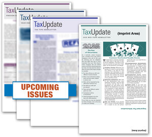 Image for item #33-101: SELF-Mailer Tax Update Newsletter-SUBS imprinted - Item: #33-101