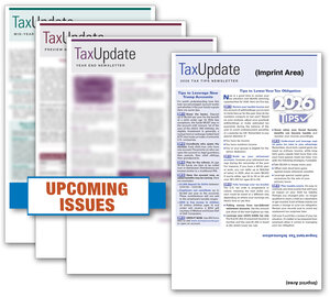 Image for item #33-101: SELF-Mailer Tax Update Newsletter-SUBS imprinted