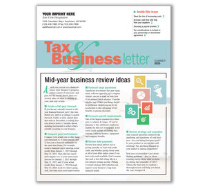 Image for item #33-201: Tax & Business Newsletter Subscription - Item: #33-201