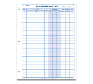 Image for item #34-000: Tax Return Control (25 pak)