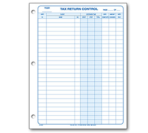 Image for item #34-000: Tax Return Control (25 pak) - Item: #34-000